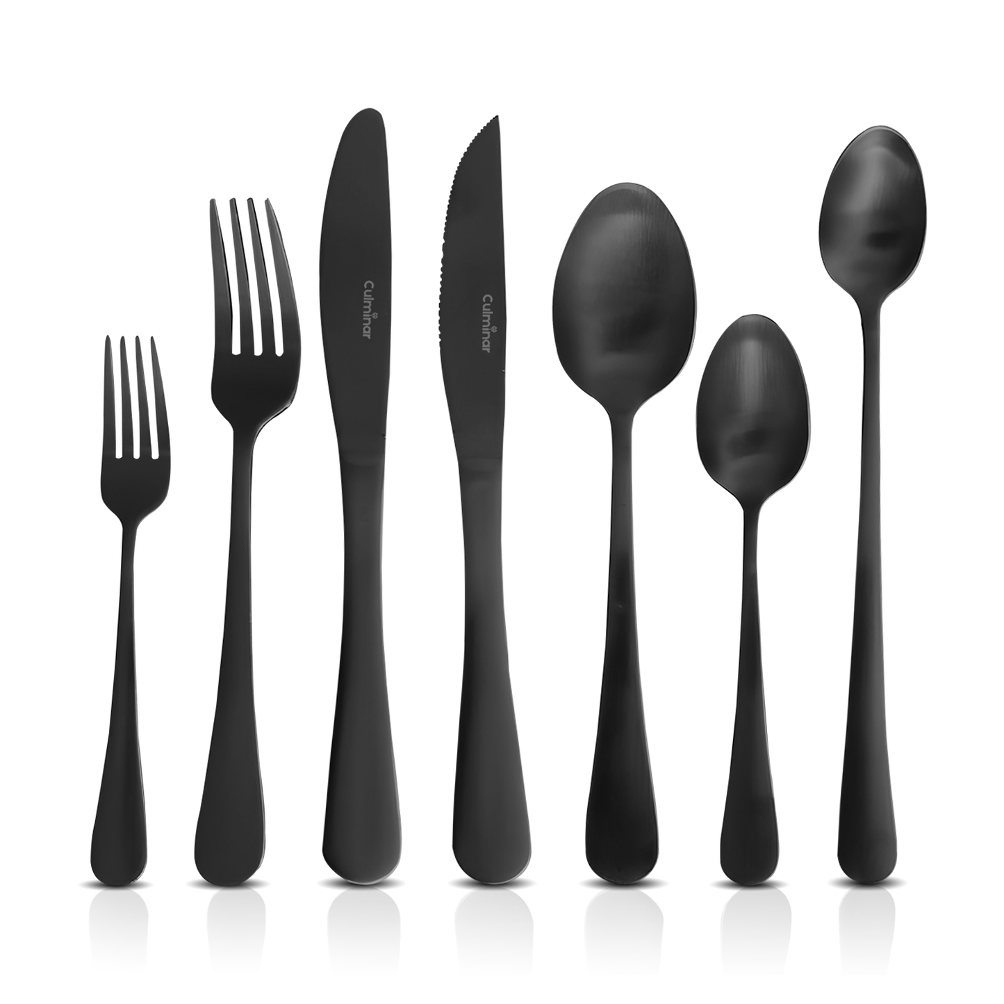 Complete Bestekset (42-delig) Mat Antraciet Zwart – Tijdloos Design - 6 Personen