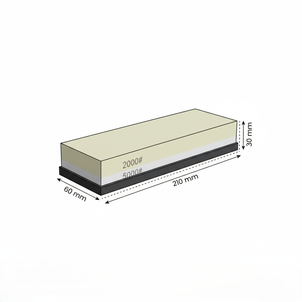Professionele Slijpsteen 2000/5000 – Dubbelzijdige Whetstone met Antislip Basis | Voor Japans Koksmes & Keukenmessen