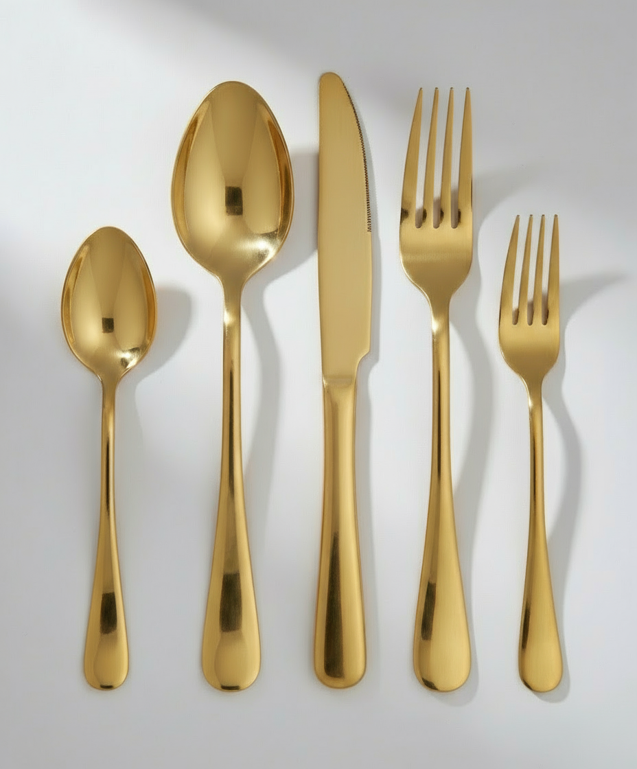 Culminar® Gouden Bestekset – 20-delig Luxe Design (18/0 Roestvrij Staal)