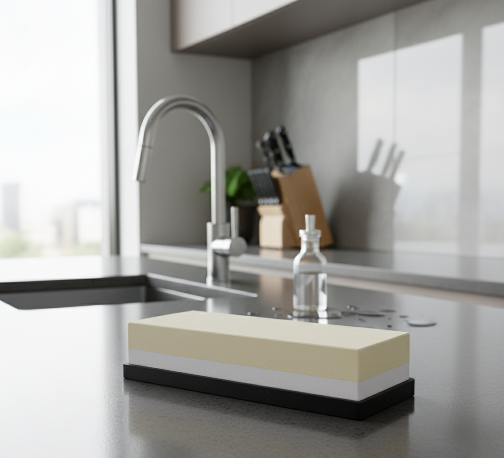 Professionele Slijpsteen 2000/5000 – Dubbelzijdige Whetstone met Antislip Basis | Voor Japans Koksmes & Keukenmessen