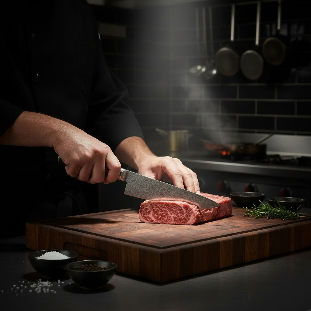 Yamato Grand Chef's Knife - 23 cm Japans Damaststaal & Ergonomische Micarta Greep