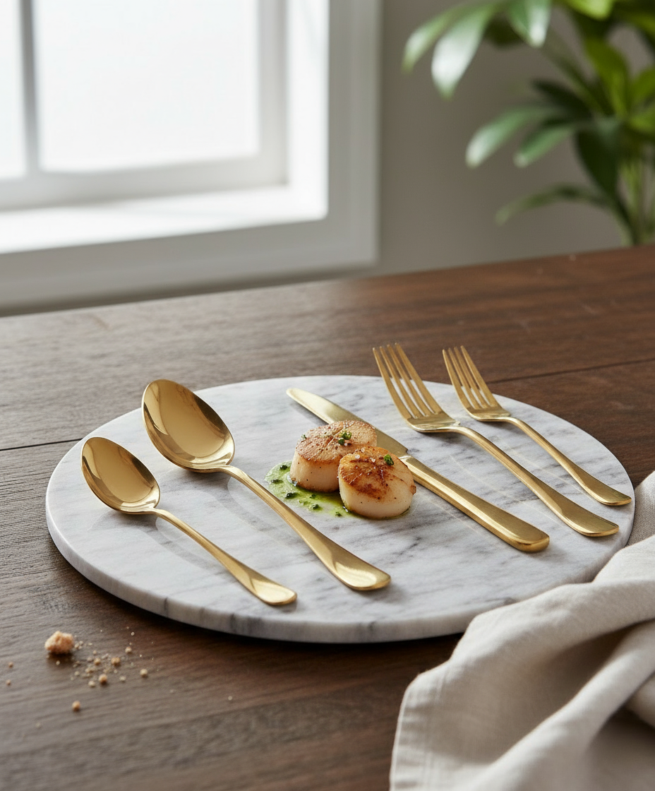 Culminar® Gouden Bestekset – 20-delig Luxe Design (18/0 Roestvrij Staal)