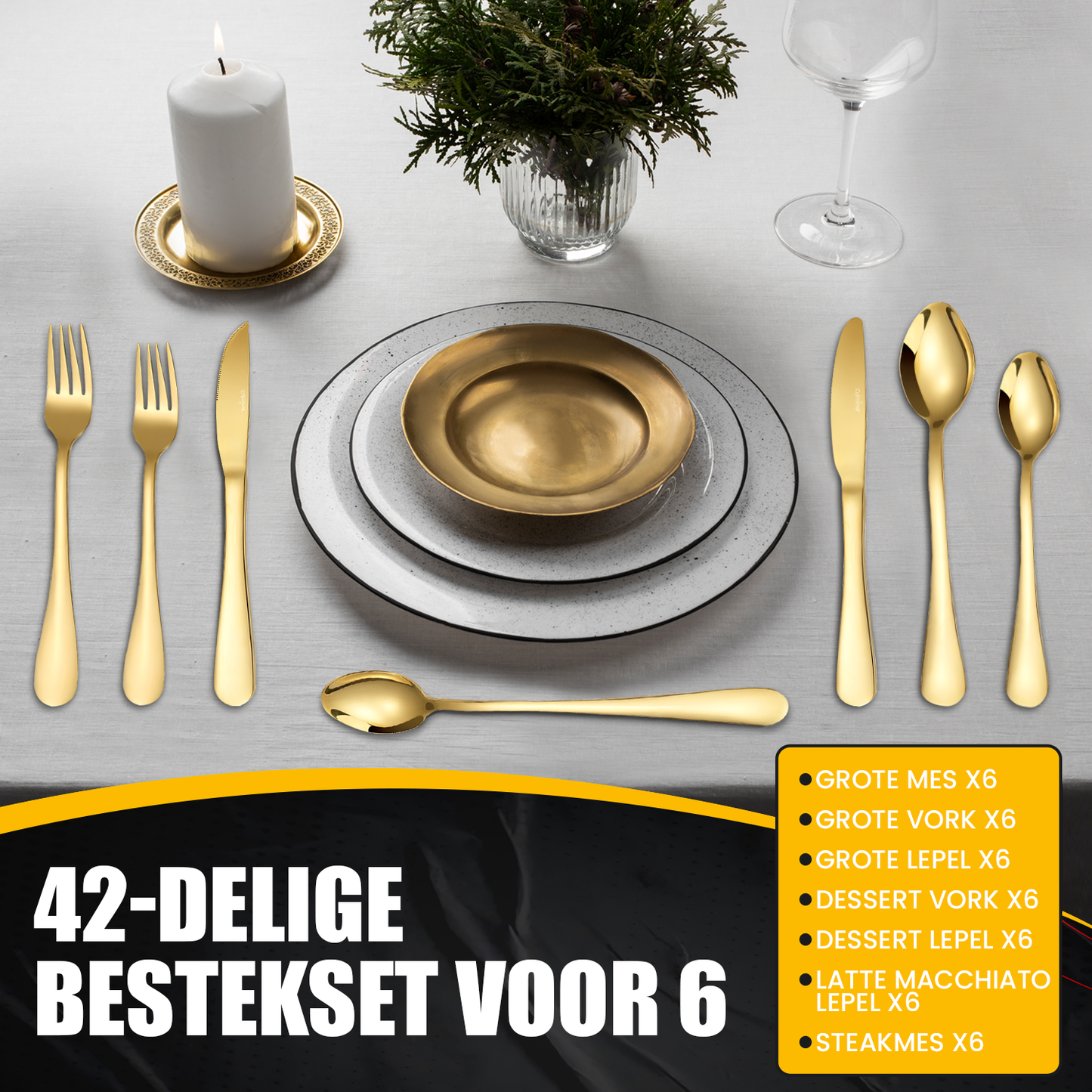 42 delige bestekset voor 6 personen