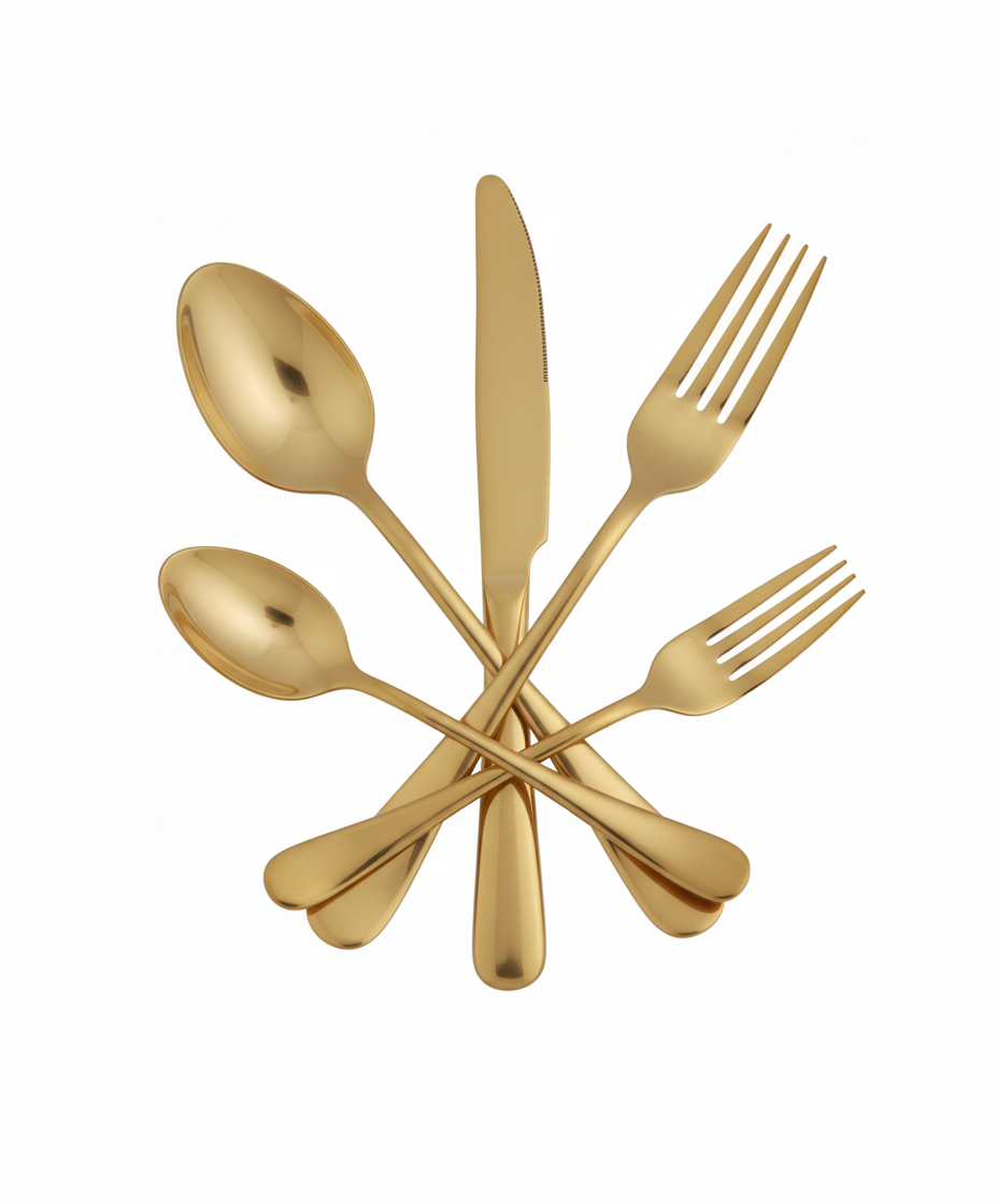 Culminar® Gouden Bestekset – 20-delig Luxe Design (18/0 Roestvrij Staal)