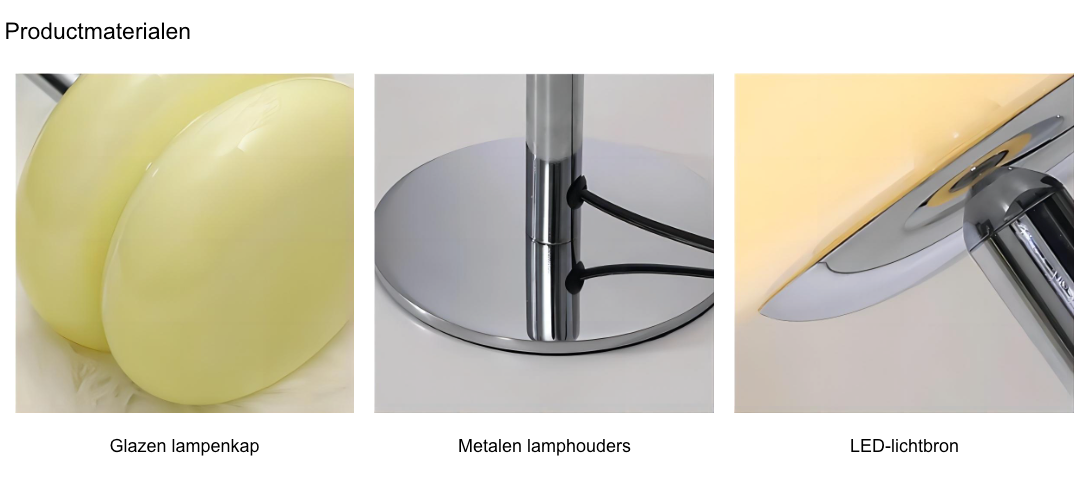 Alvero – Glazen tafellamp met warm diffuus licht