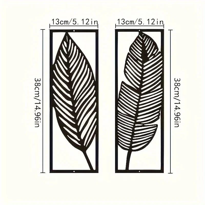Arvion – Metalen wanddecoratie set met abstract design
