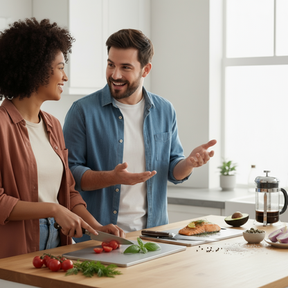 Culminar Titanium Snijplanken Set van 3 – Klein, Middel & Groot | Dubbelzijdig, Anti-Slip & Hygiënisch | Luxe Titanium Keukenplanken