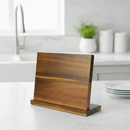 Magnetische Messenhouder Acaciahout – Massief Houten Knife Block – Magnetisch Messenrek – Voor Chef- & Koksmes