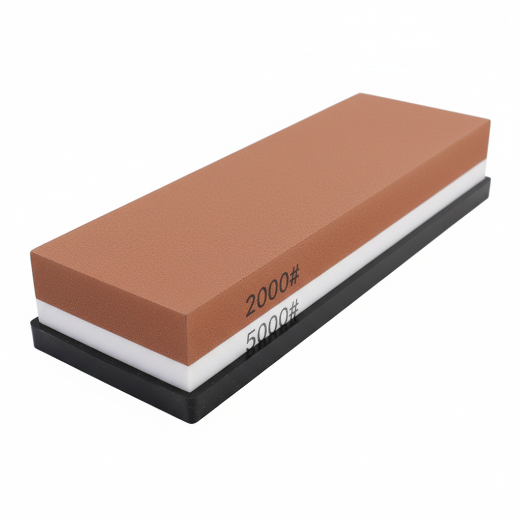 Professionele Slijpsteen 2000/5000 – Dubbelzijdige Whetstone met Antislip Basis | Voor Japans Koksmes & Keukenmessen