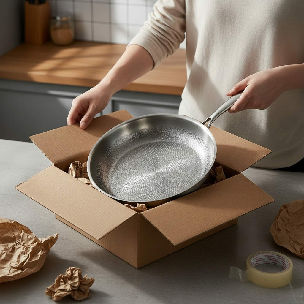 Premium 28 cm Titanium Koekenpan – Ultralicht, Coating‑vrij & Super‑duurzaam - Gezond Bakken Zonder PFAS