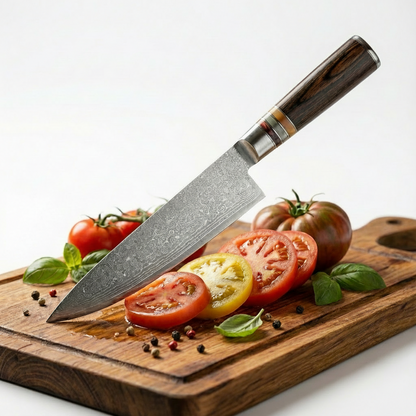 Yamato Grand Chef's Knife - 23 cm Japans Damaststaal & Ergonomische Micarta Greep