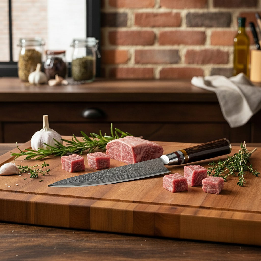 Yamato Grand Chef's Knife - 23 cm Japans Damaststaal & Ergonomische Micarta Greep