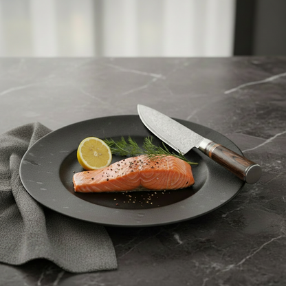 Yamato Grand Chef's Knife - 23 cm Japans Damaststaal & Ergonomische Micarta Greep