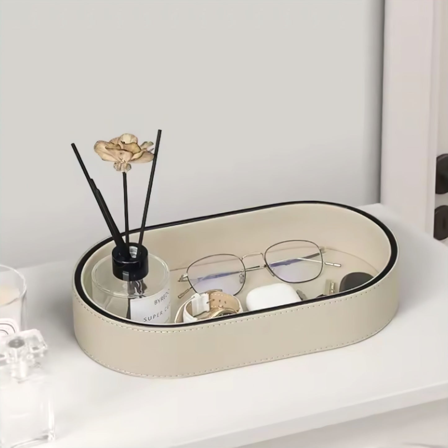 Amara – Opbergbox van PU-leer met elegante afwerking