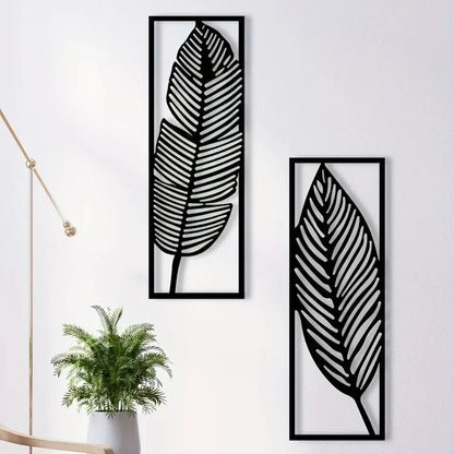 Arvion – Metalen wanddecoratie set met abstract design