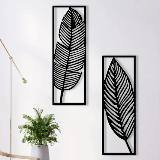 Arvion – Metalen wanddecoratie set met abstract design