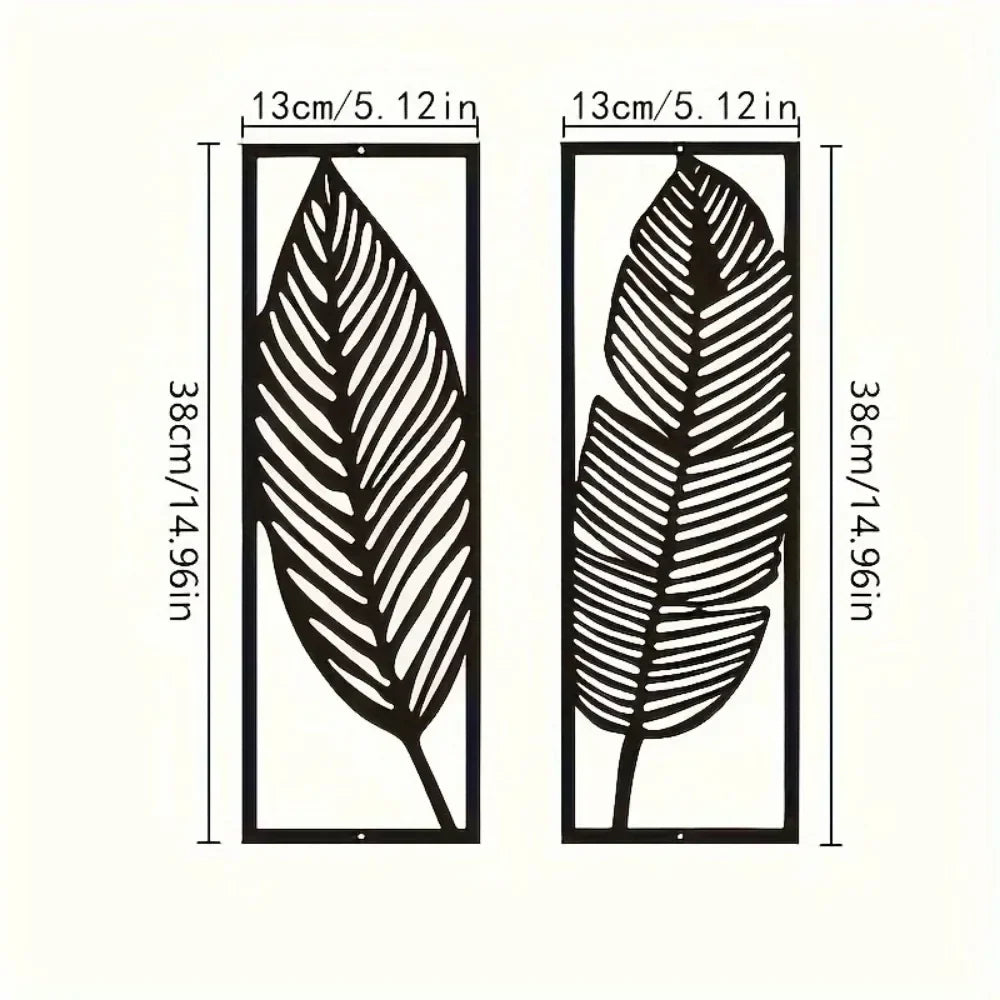 Arvion – Metalen wanddecoratie set met abstract design