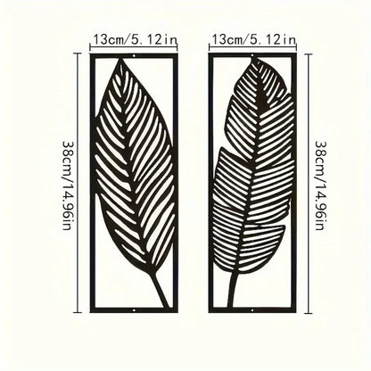 Arvion – Metalen wanddecoratie set met abstract design