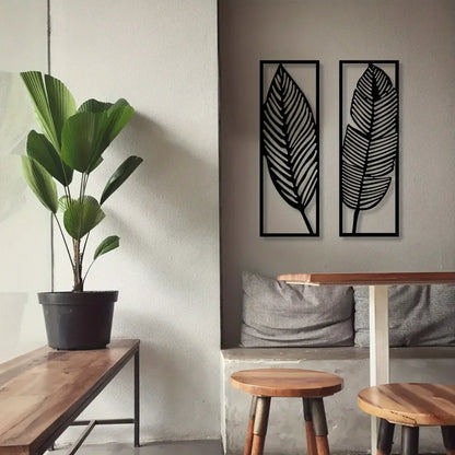 Arvion – Metalen wanddecoratie set met abstract design