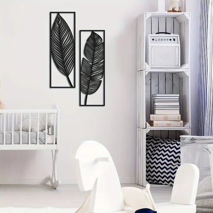 Arvion – Metalen wanddecoratie set met abstract design
