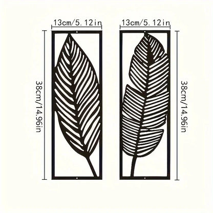 Arvion – Metalen wanddecoratie set met abstract design
