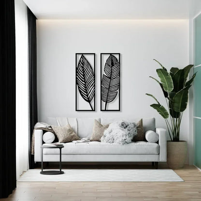 Arvion – Metalen wanddecoratie set met abstract design