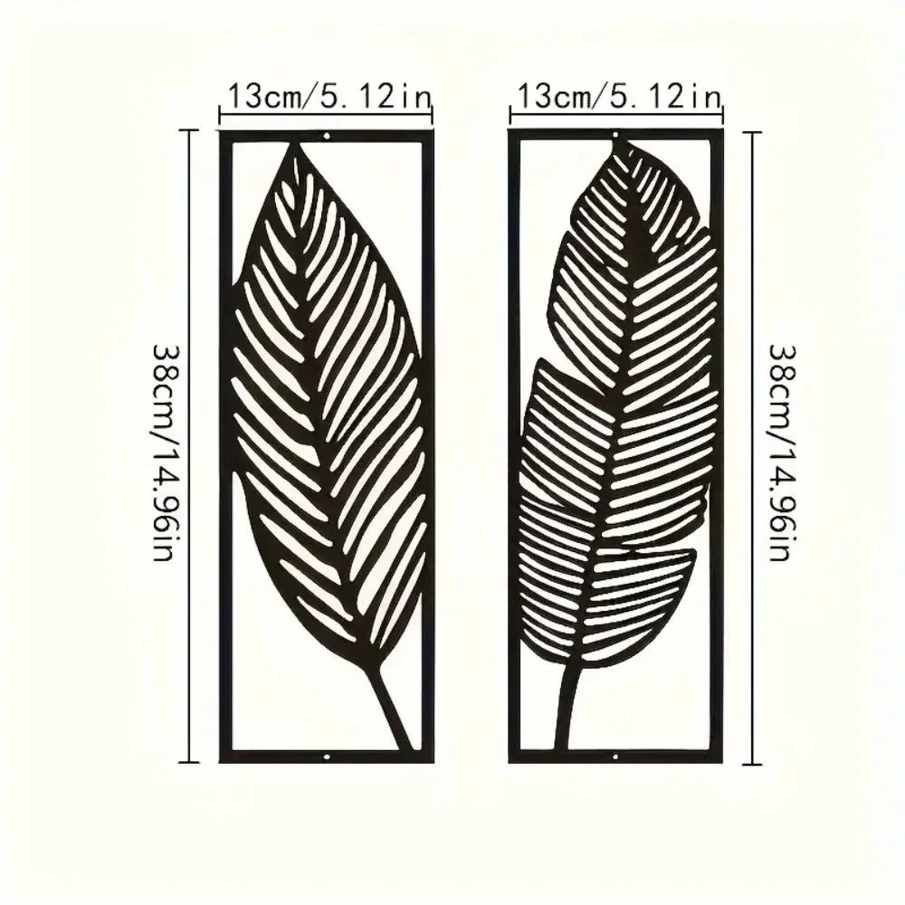 Arvion – Metalen wanddecoratie set met abstract design