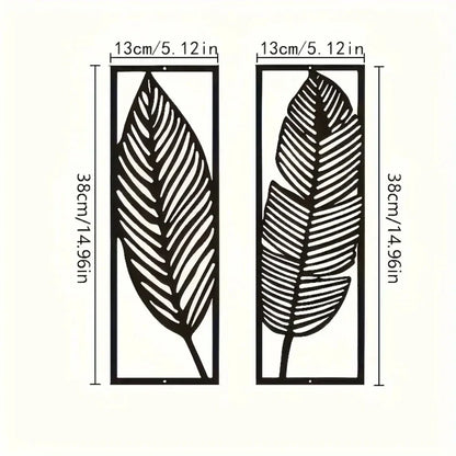 Arvion – Metalen wanddecoratie set met abstract design