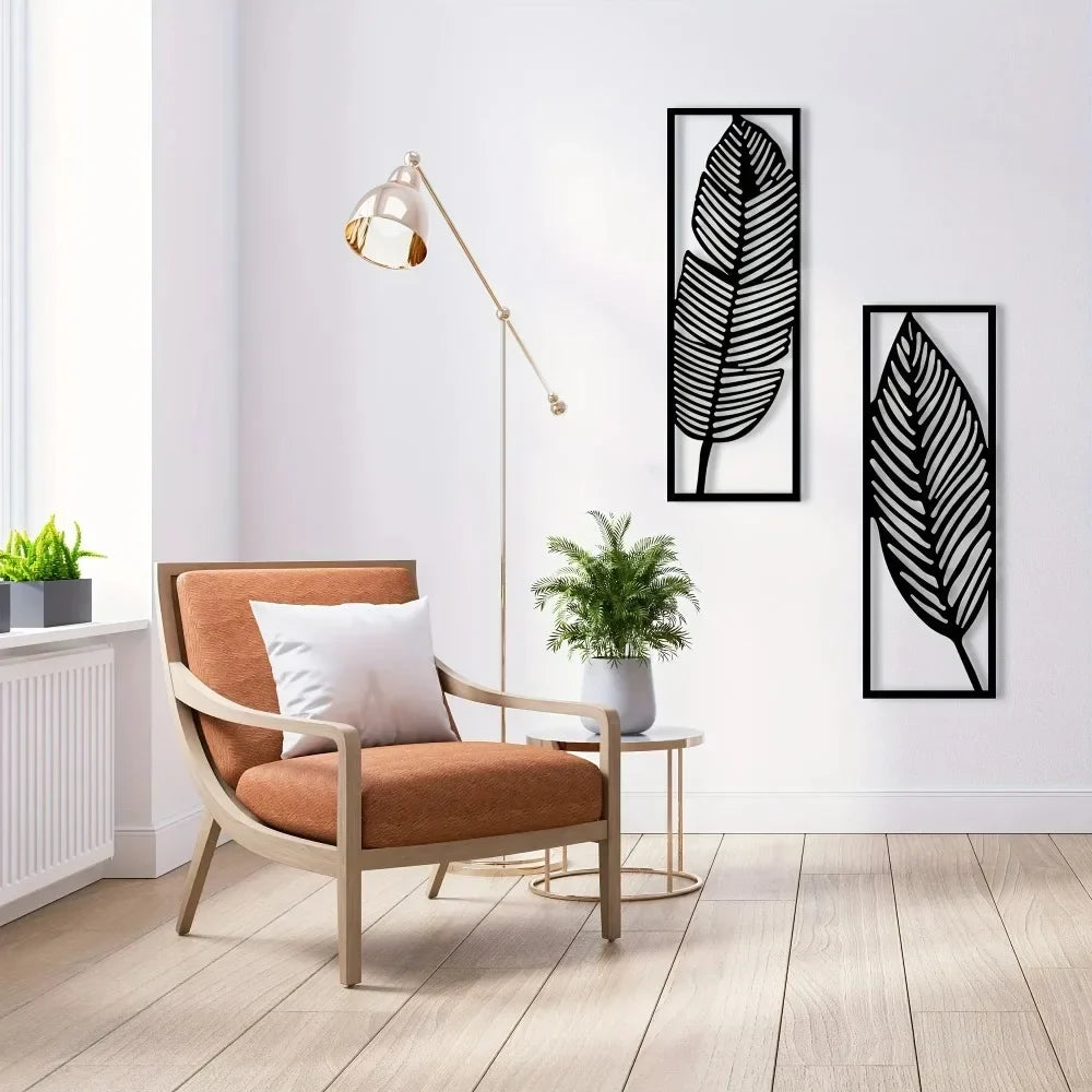 Arvion – Metalen wanddecoratie set met abstract design