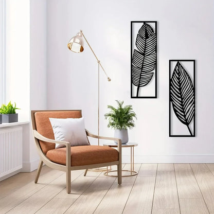 Arvion – Metalen wanddecoratie set met abstract design