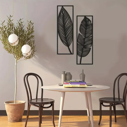 Arvion – Metalen wanddecoratie set met abstract design