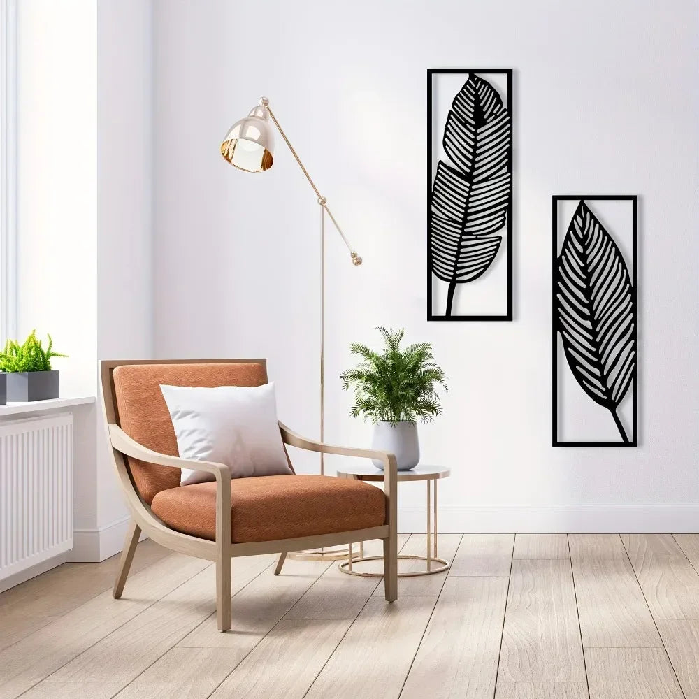 Arvion – Metalen wanddecoratie set met abstract design