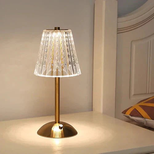Auralis – LED Tafellamp met Kristalkap en Touchbediening
