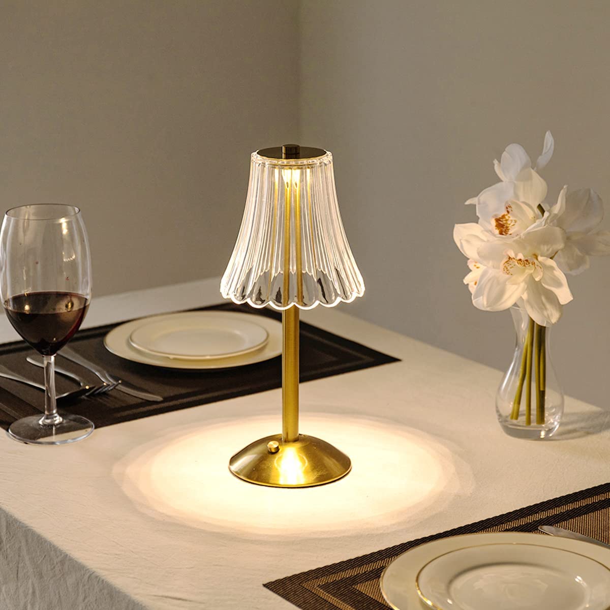 Auralis – LED Tafellamp met Kristalkap en Touchbediening
