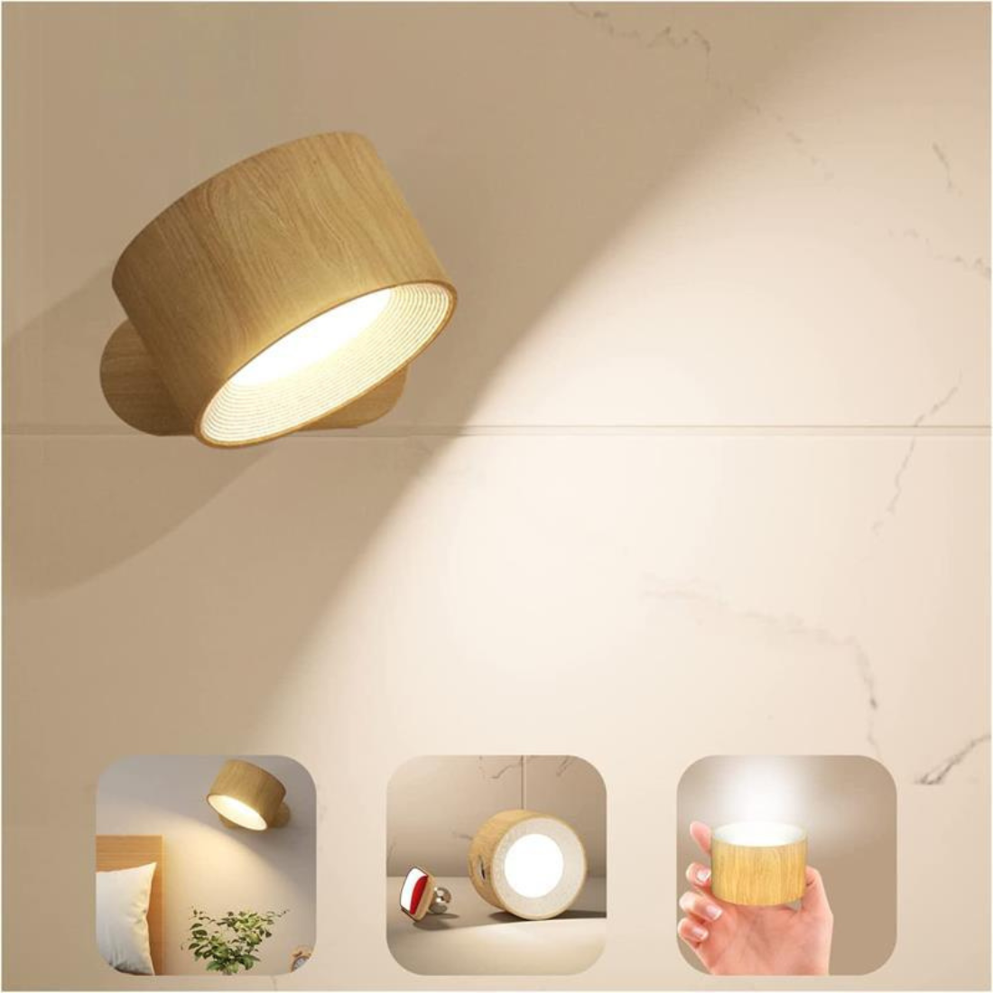 Auronix – Draadloze 360° LED muurlamp met sensor