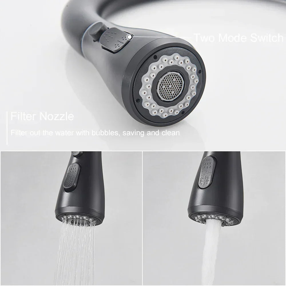 Avero – RVS keukenkraan met uittrekbare spray en flexibele bediening