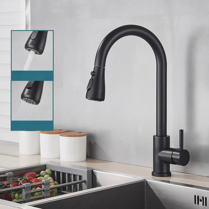 Avero – RVS keukenkraan met uittrekbare spray en flexibele bediening
