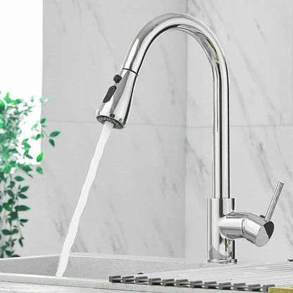 Avero – RVS keukenkraan met uittrekbare spray en flexibele bediening