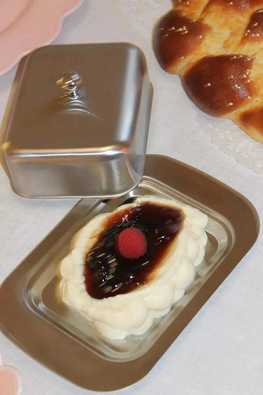Vintage RVS Botervloot Voor Keuken En Tafel