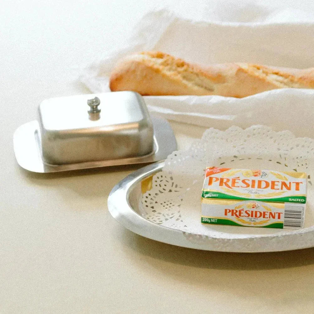 Vintage RVS Botervloot Voor Keuken En Tafel
