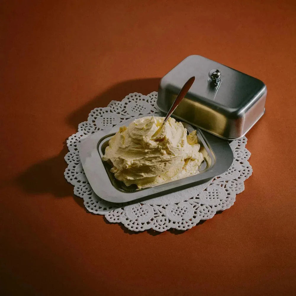 Vintage RVS Botervloot Voor Keuken En Tafel