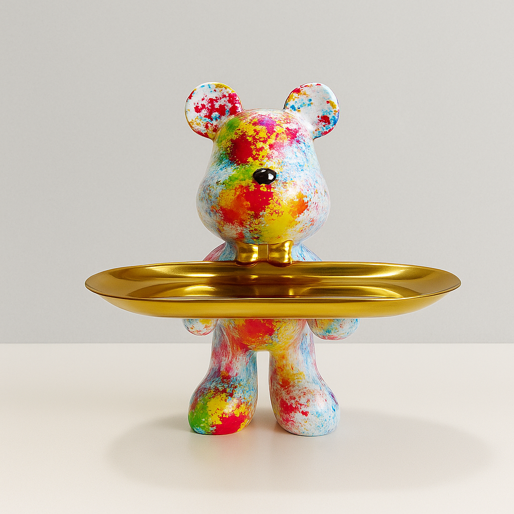 Bravion – Decoratieve beer met goudkleurige schaal