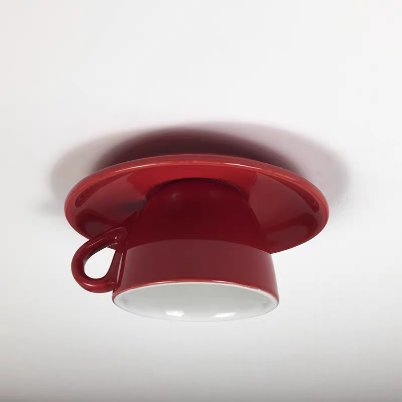 Cerano – Plafondlamp in keramiek met speels kleuraccent