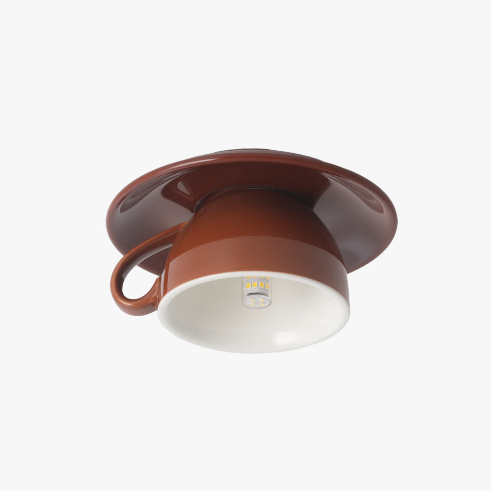 Cerano – Plafondlamp in keramiek met speels kleuraccent
