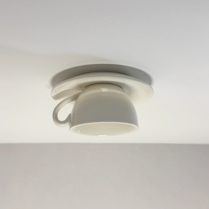Cerano – Plafondlamp in keramiek met speels kleuraccent