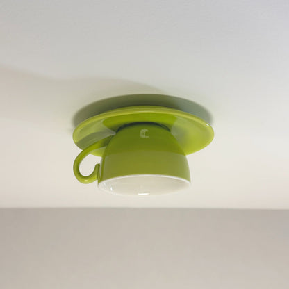 Cerano – Plafondlamp in keramiek met speels kleuraccent