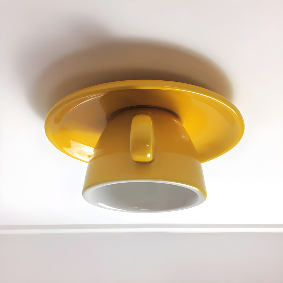 Cerano – Plafondlamp in keramiek met speels kleuraccent