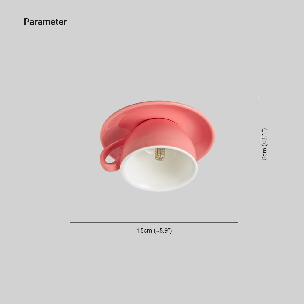 Cerano – Plafondlamp in keramiek met speels kleuraccent