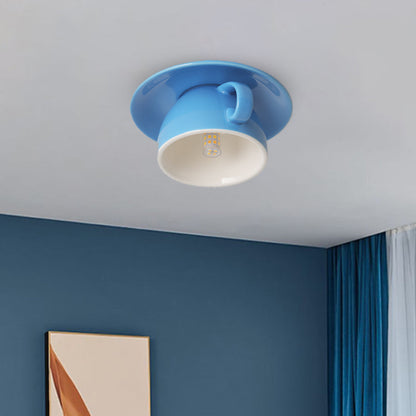 Cerano – Plafondlamp in keramiek met speels kleuraccent