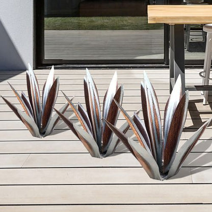 Cervera – Decoratief agave tuinbeeld in roestvrij metaal